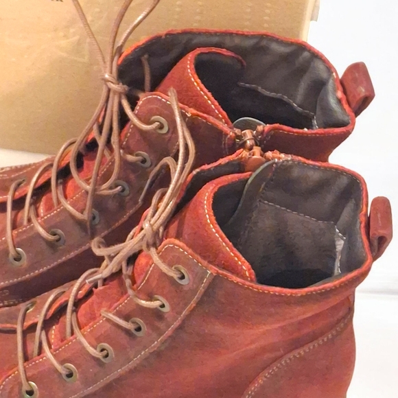 Taos Footwear Women's Combat Boots - Deep Red - Picture 10 of 16